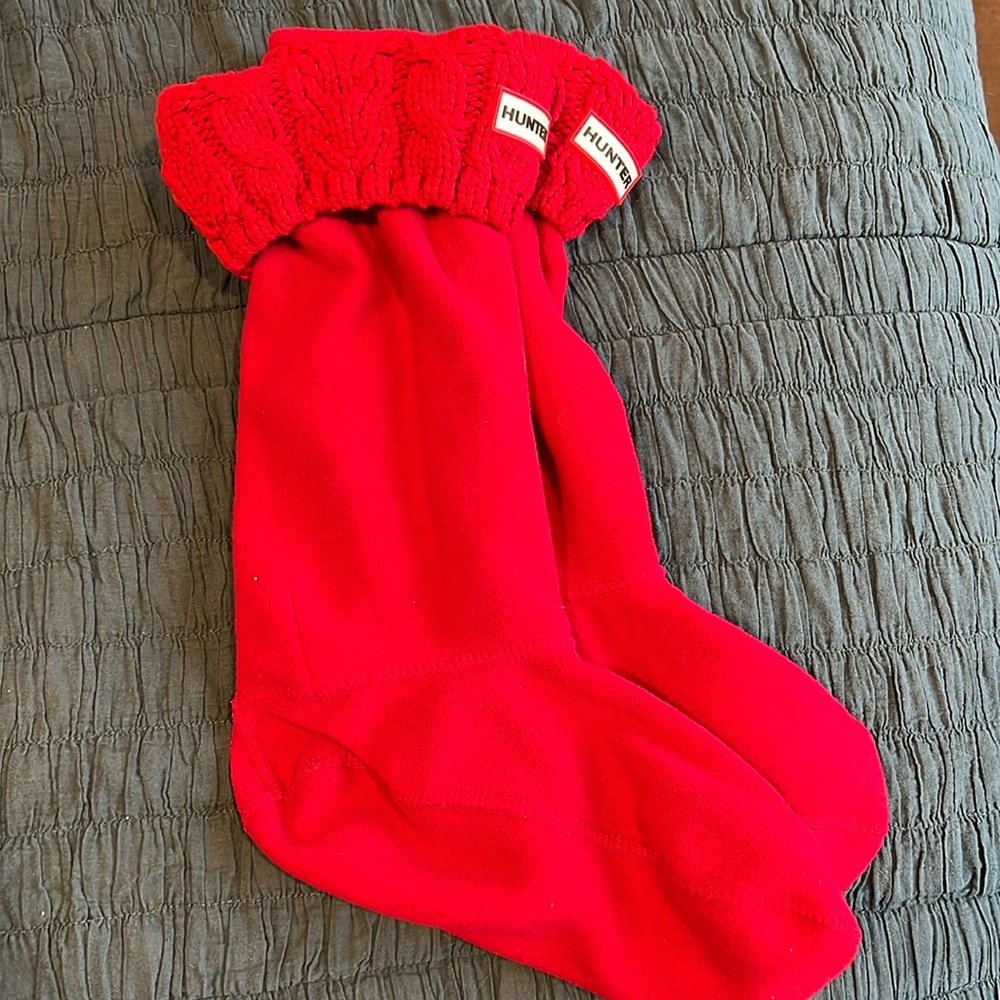 Hunter Fleece Boot Inserts (L) - Red
